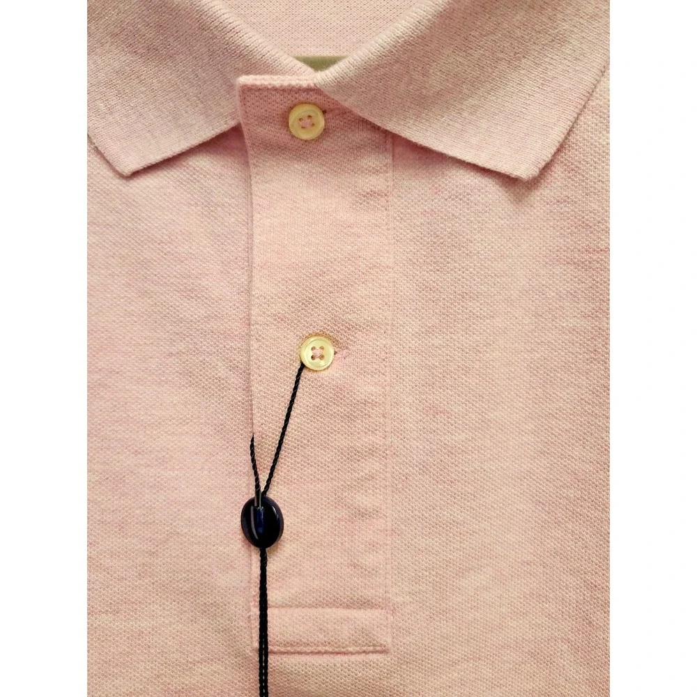 NWT Polo Ralph Lauren Men's XLTALL Polo Shirt Cotton SS Heathered Pink Pony Logo